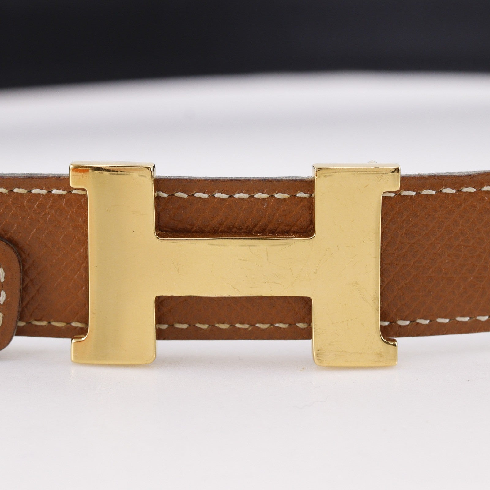 Hermes Constance Reversible Belt Leather Brown Leather Belts Accessory (Pre-Owned)