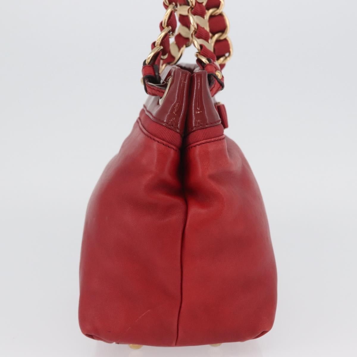 Salvatore Ferragamo Vala Tote Leather Red Leather Tote Bag Bag (Pre-Owned)