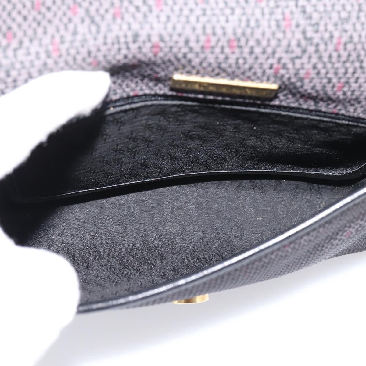 Saint Laurent Vintage Shoulder Bag Leather Gray Canvas Shoulder Bag Bag (Pre-Owned)
