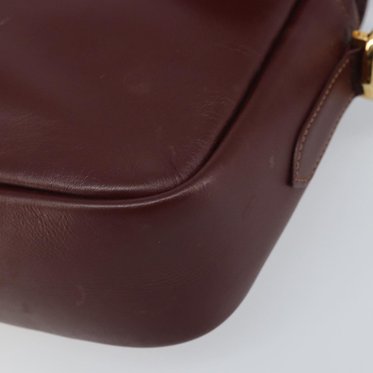 Cartier Must De Cartier Leather Burgundy Leather Shoulder Bag Bag (Pre-Owned)