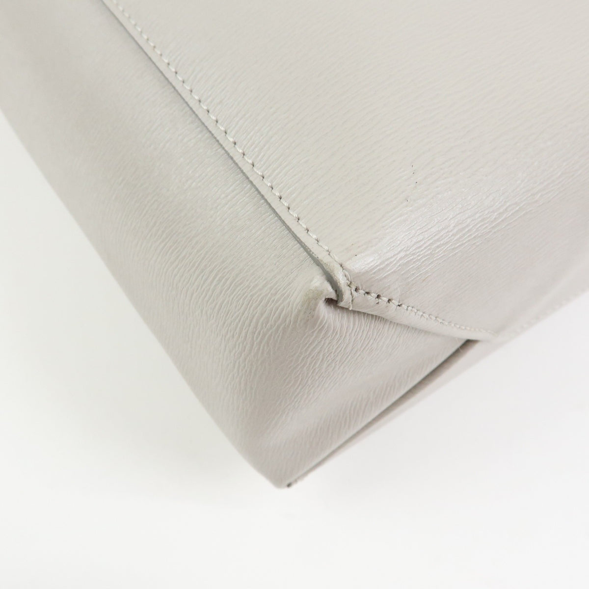 Celine Vertical Cabas Leather Beige Leather Tote Bag Bag (Pre-Owned)