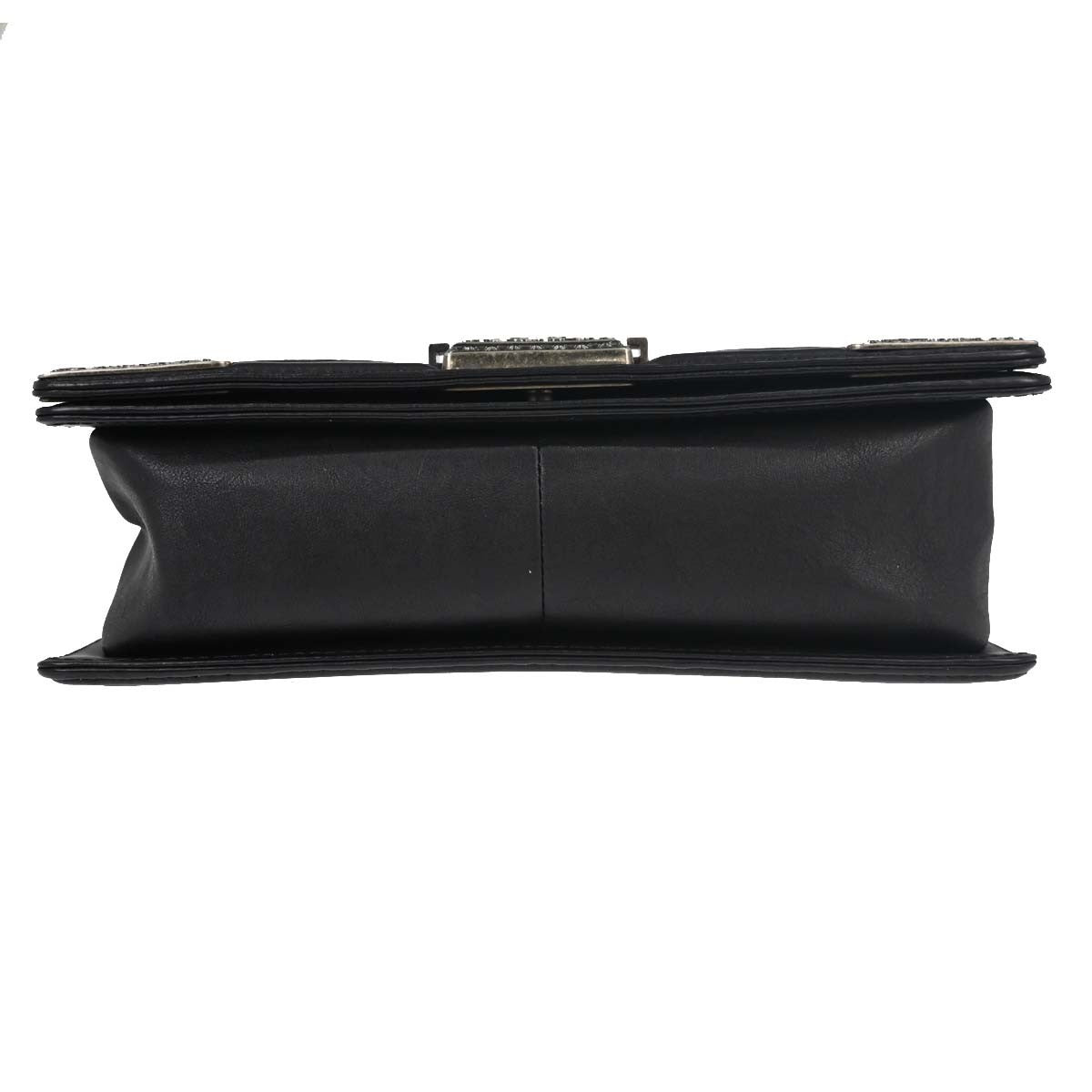 Chanel Paris-Dallas Compartment Boy Flap Quilted Calfskin With Metal Adornments Black Leather Shoulder Bag Bag (Pre-Owned)