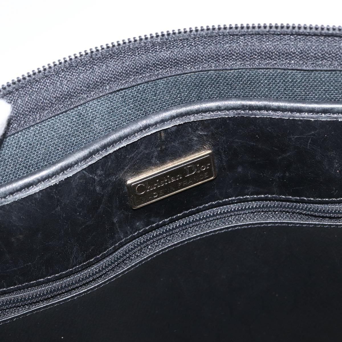 Christian Dior Vintage Honeycomb Canvas Black Pvc Shoulder Bag Bag (Pre-Owned)