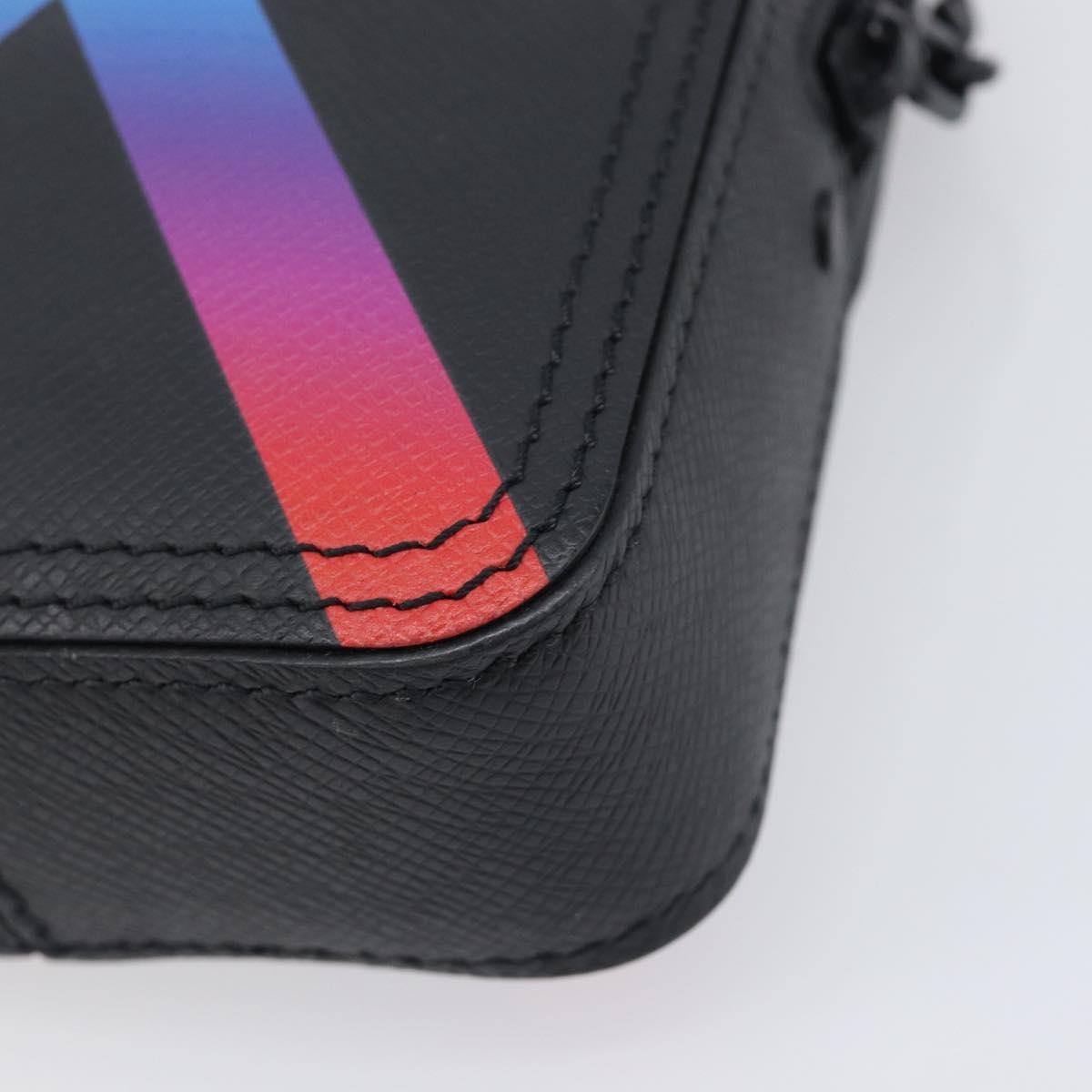 Louis Vuitton Danube Messenger Rainbow Taiga Leather Black Leather Handbag (Pre-Owned)