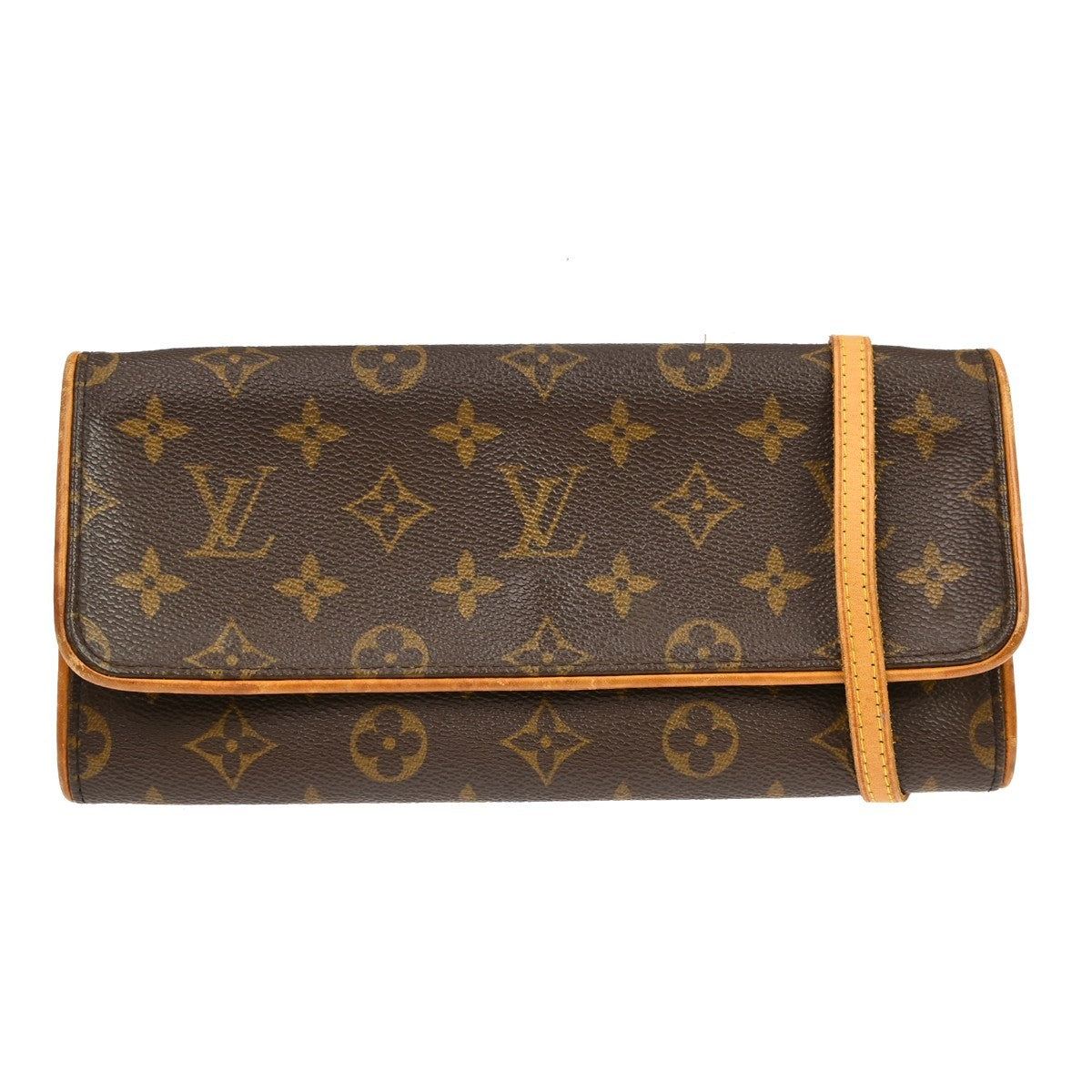 Louis Vuitton Twin Monogram Canvas Brown Canvas Clutche & Pouche Bag (Pre-Owned)