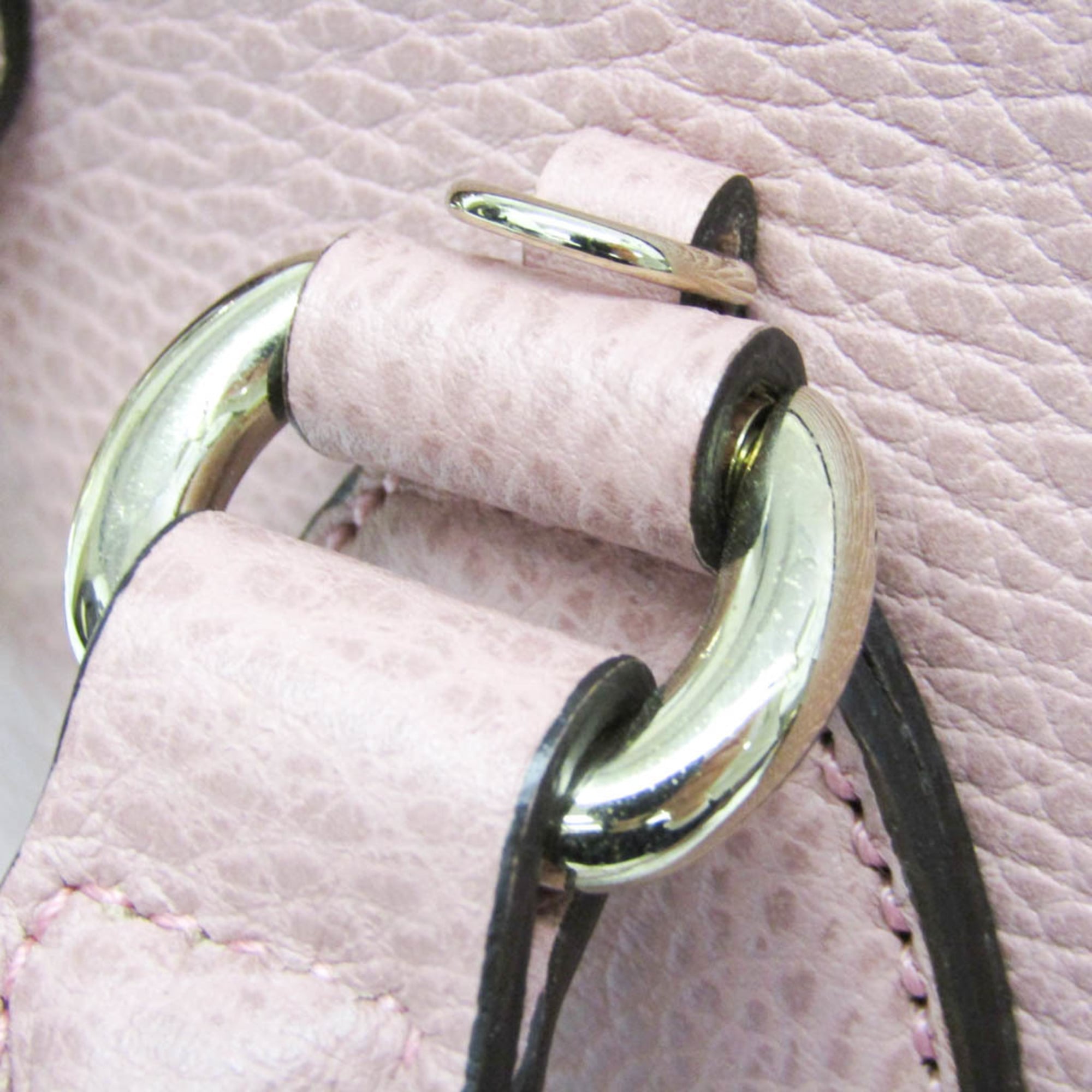 Gucci Convertible Dome Satchel Leather Pink Leather Handbag (Pre-Owned)