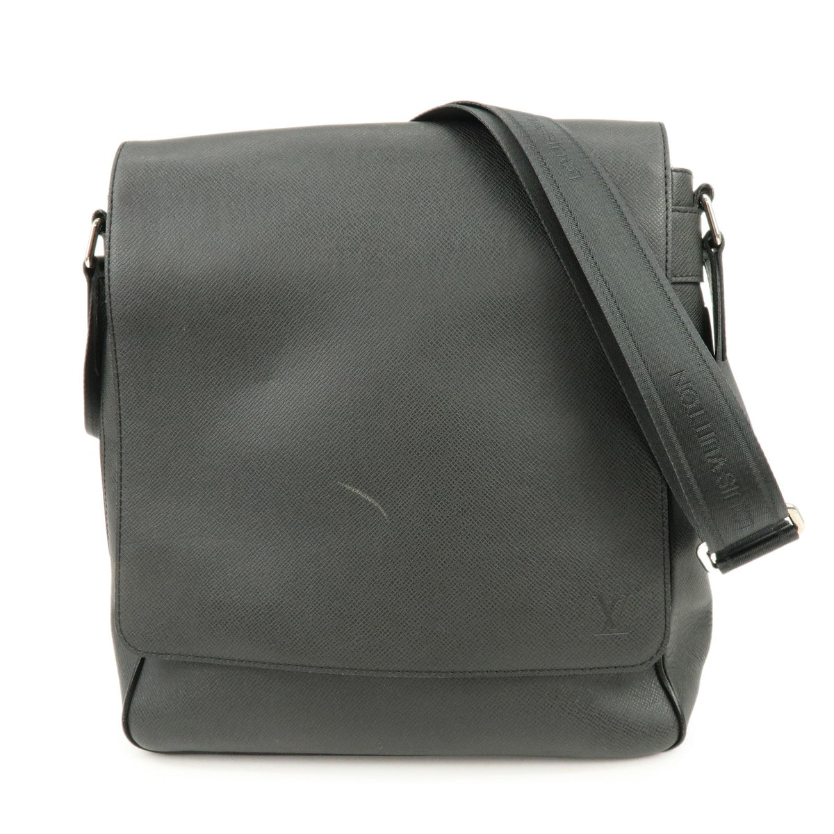 Louis Vuitton Roman Taiga Leather Gray Leather Handbag (Pre-Owned)