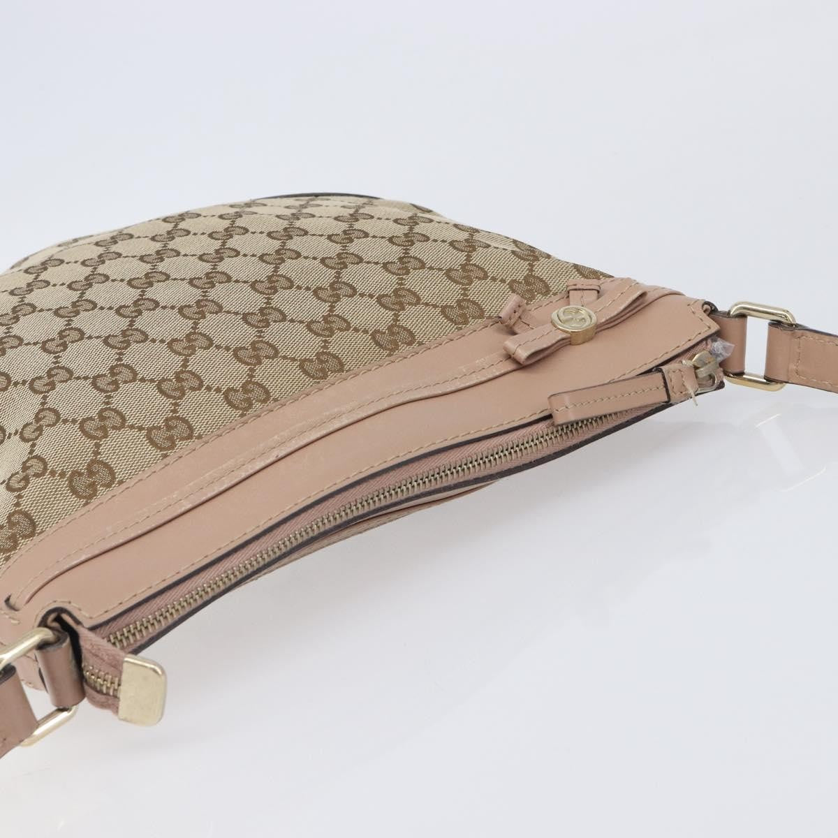 Gucci Mayfair Messenger Gg Canvas And Leather Beige Canvas Shoulder Bag Bag (Pre-Owned)