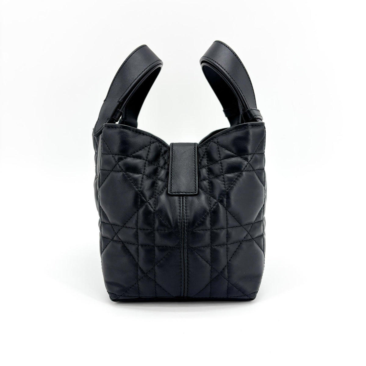 Christian Dior Toujours Macrocannage Quilt Calfskin Black Leather Tote Bag Bag (Pre-Owned)