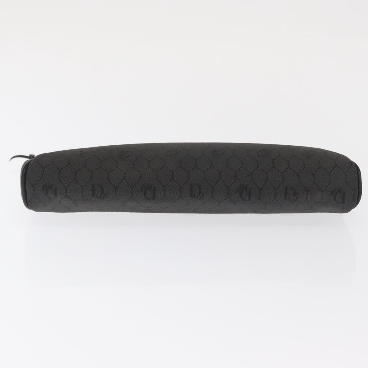 Christian Dior Vintage Honeycomb Clutch Canvas Black Canvas Clutche & Pouche Bag (Pre-Owned)