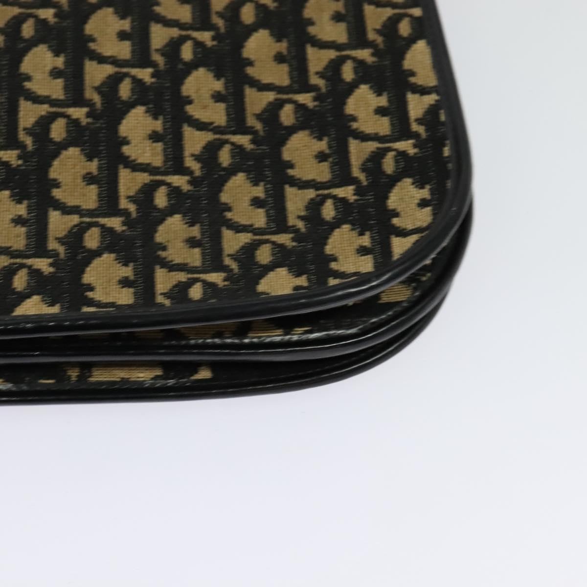 Christian Dior Trotter Shoulder Canvas Navy Canvas Handbag (Pre-Owned)
