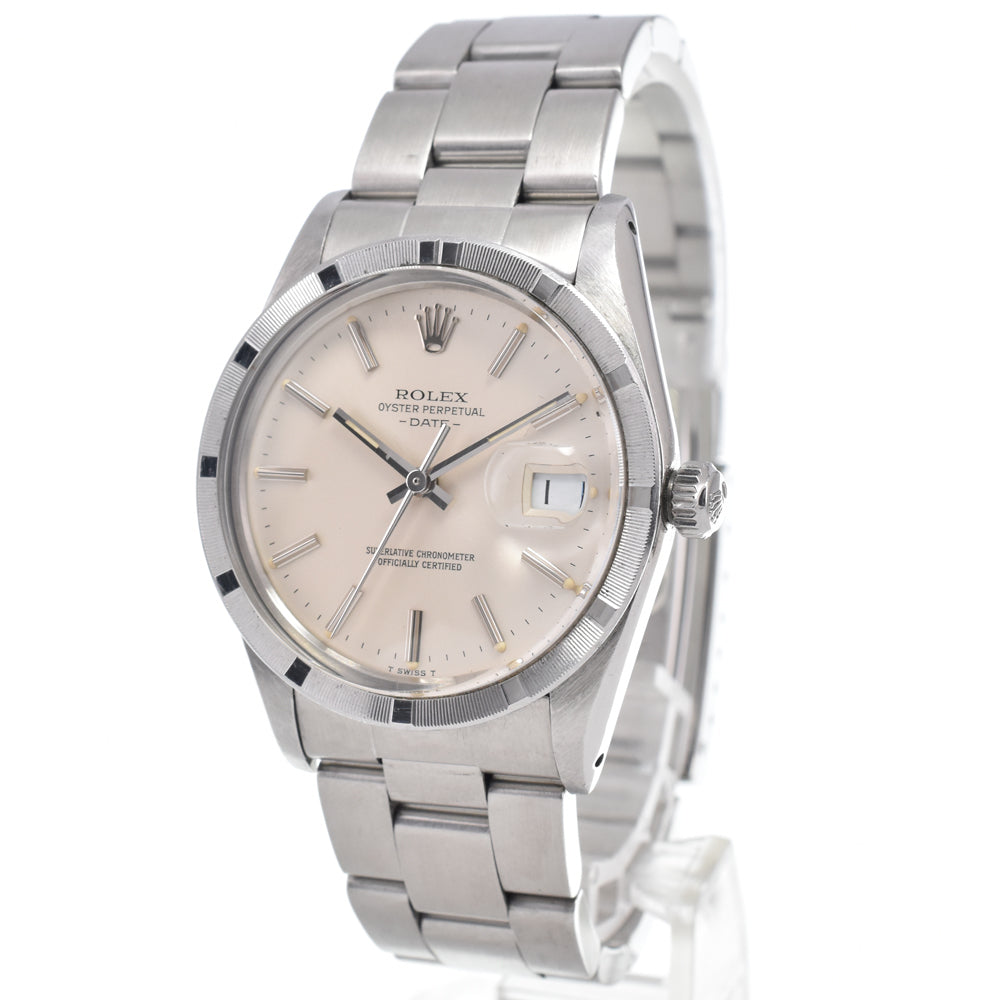 Rolex Oyster Perpetual Date Automatic Stainless Steel And Yellow Gold With Diamond Markers Watch (Pre-Owned)