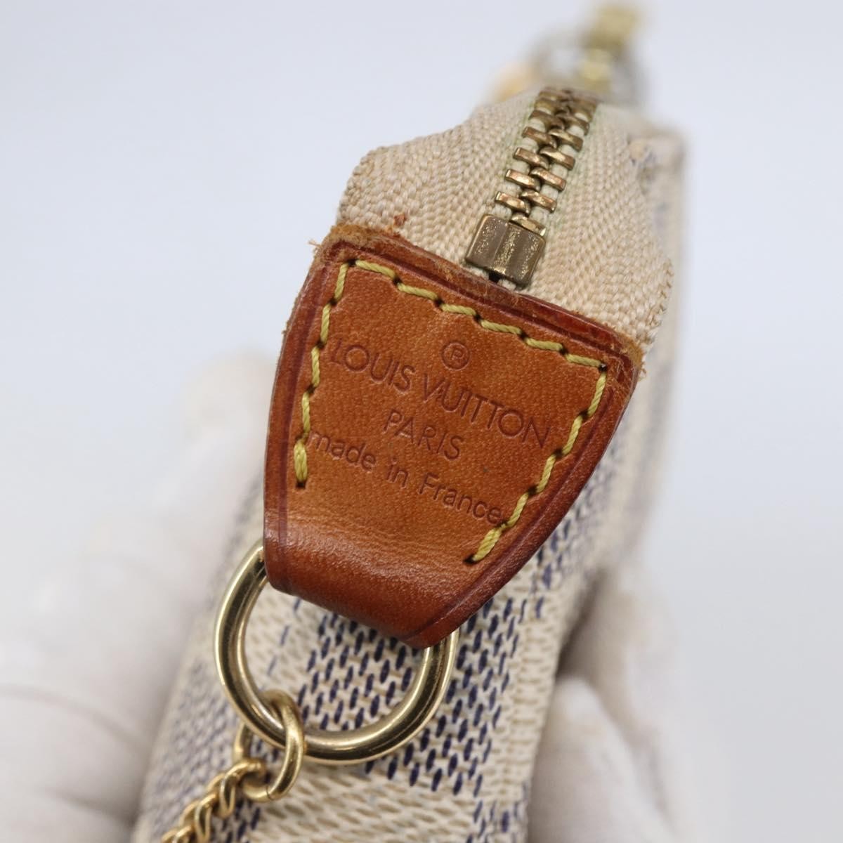 Louis Vuitton Mini Pochette Damier Beige Canvas Clutche & Pouche Bag (Pre-Owned)