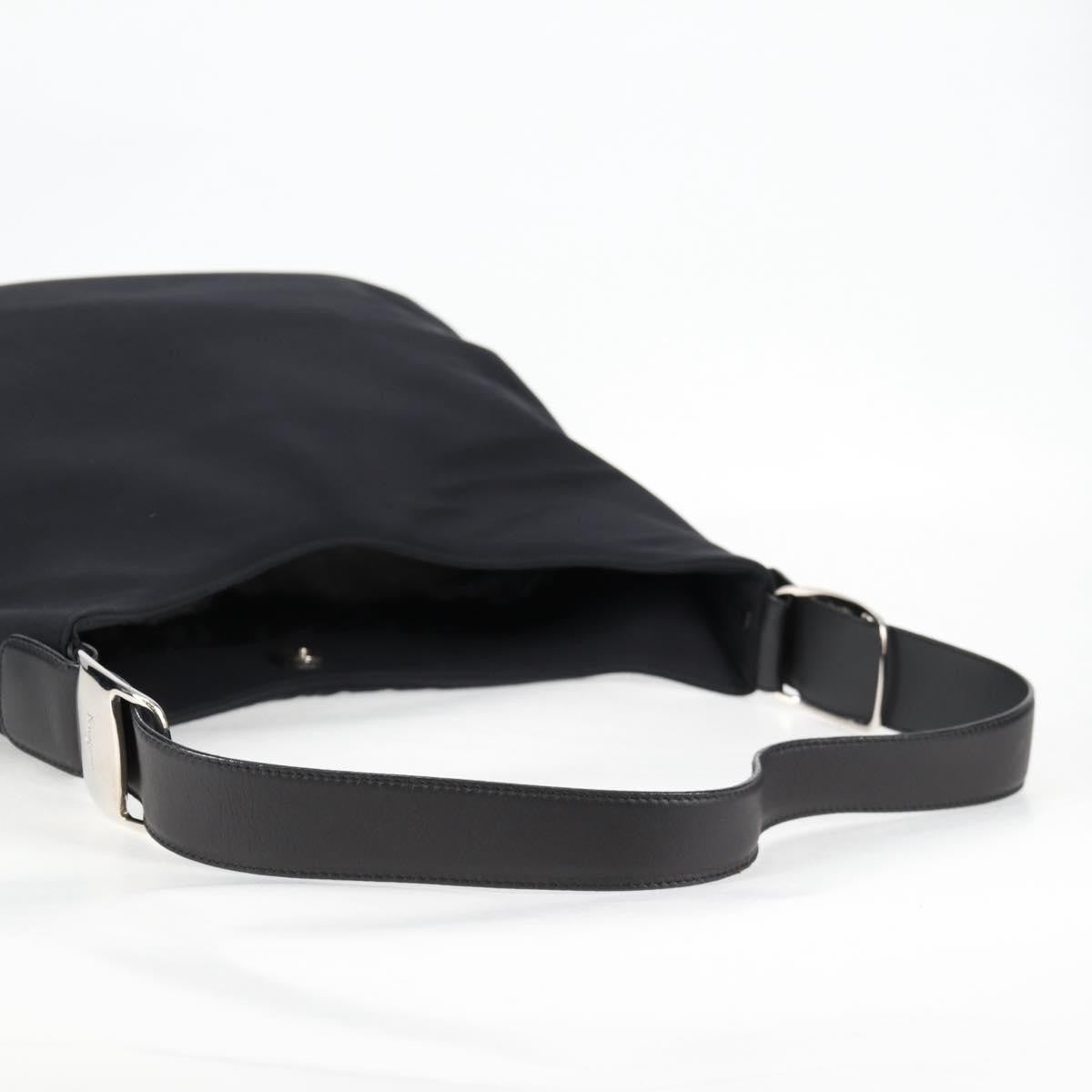 Salvatore Ferragamo Vala Nylon Black Nylon Shoulder Bag Bag (Pre-Owned)