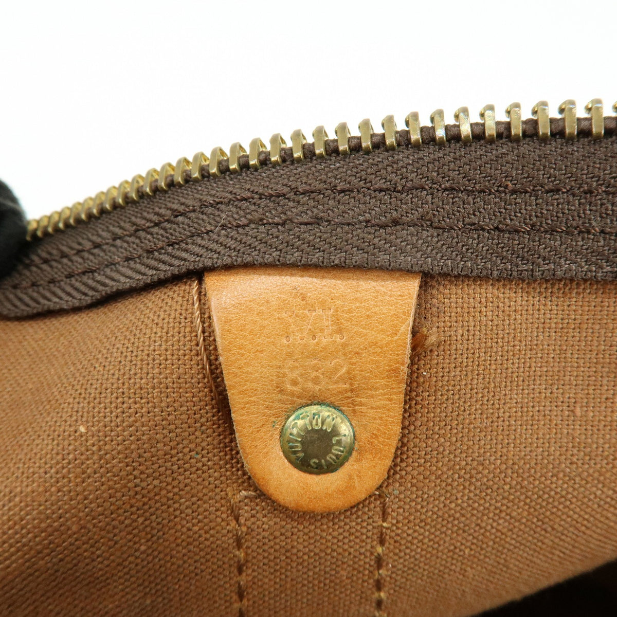 Louis Vuitton Keepall Bandouliere Monogram Canvas Brown Canvas Travel Bag Bag (Pre-Owned)