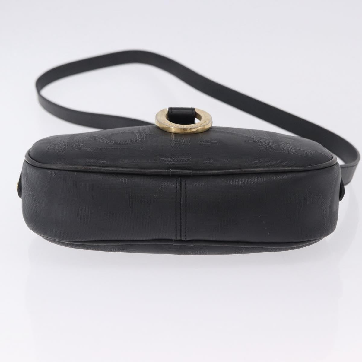 Christian Dior Vintage Trotter Diorissimo Canvas Black Canvas Shoulder Bag Bag (Pre-Owned)