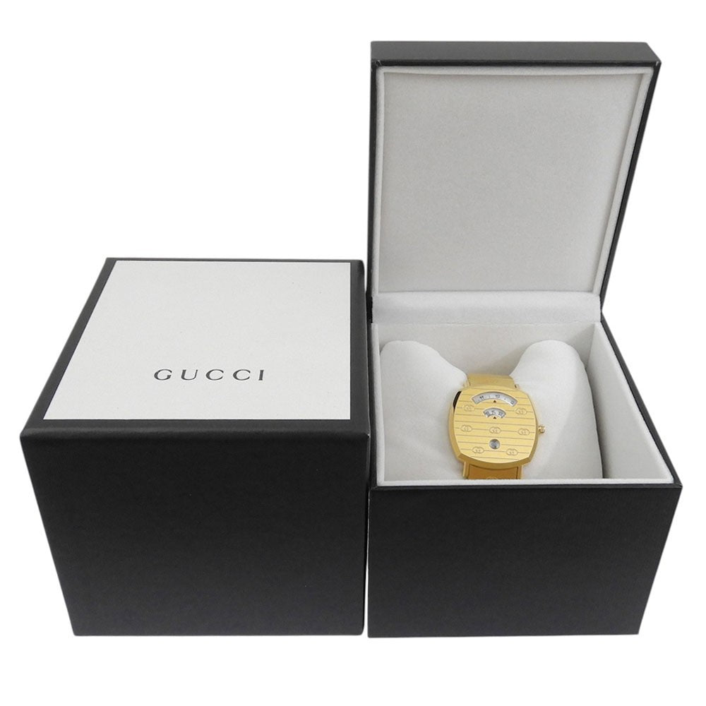 Gucci Grip Date Quartz Pvd Stainless Steel Watch (Pre-Owned)