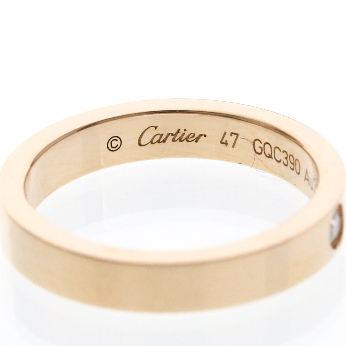 Cartier C De Cartier 18K Pink Gold And Diamond Gold Pink_Gold Ring Jewelry (Pre-Owned)