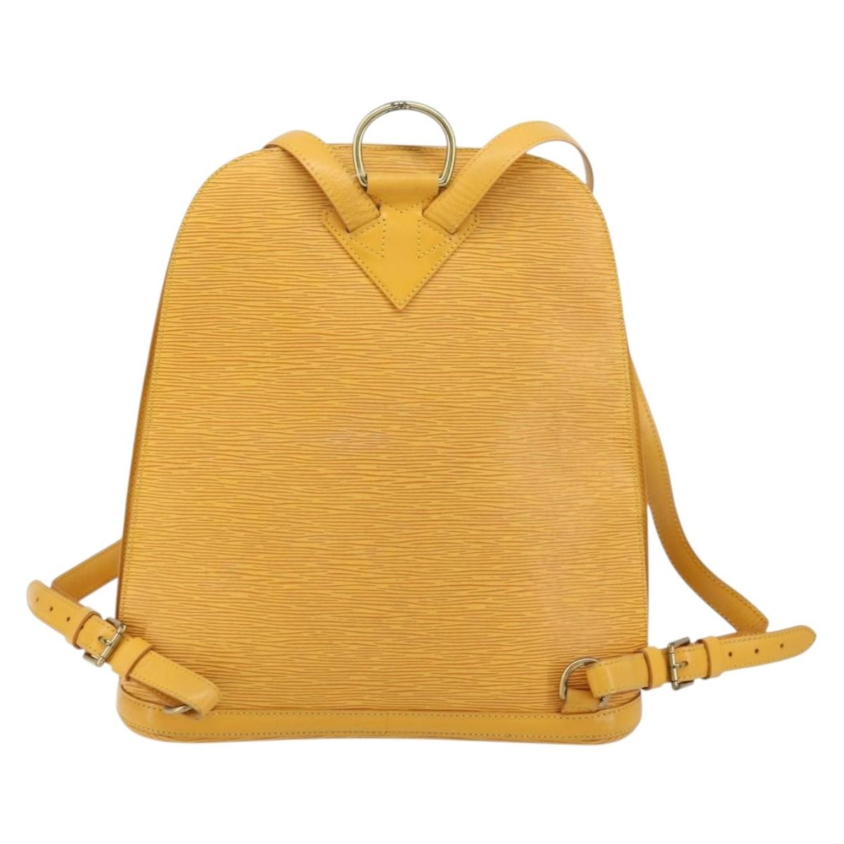 Louis Vuitton Gobelins Epi Leather Yellow Leather Backpack Bag (Pre-Owned)
