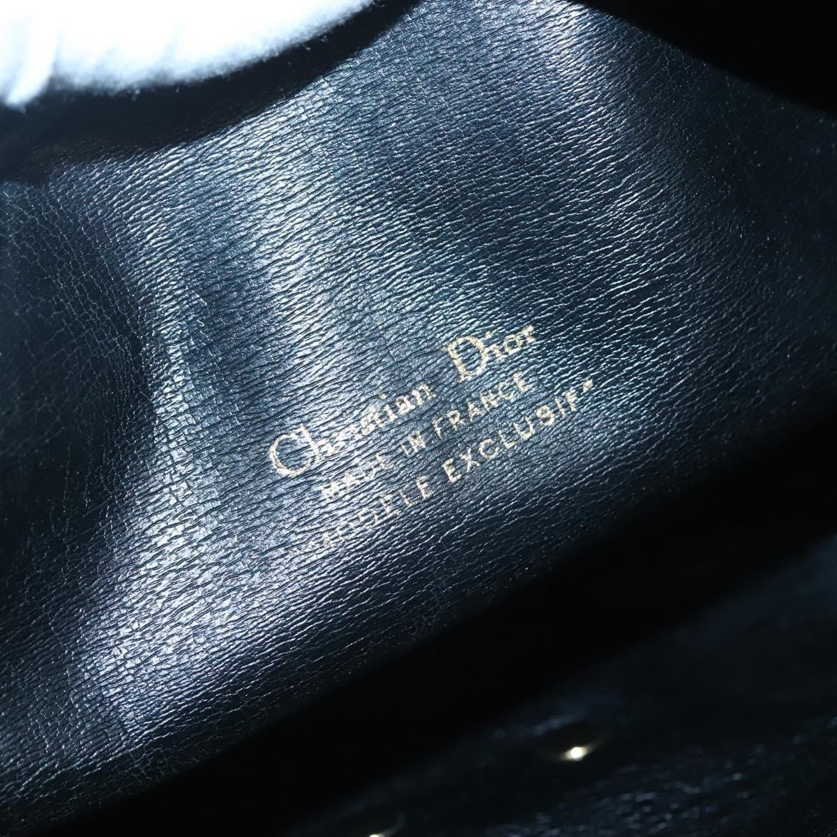 Christian Dior Vintage Leather Black Leather Shoulder Bag Bag (Pre-Owned)