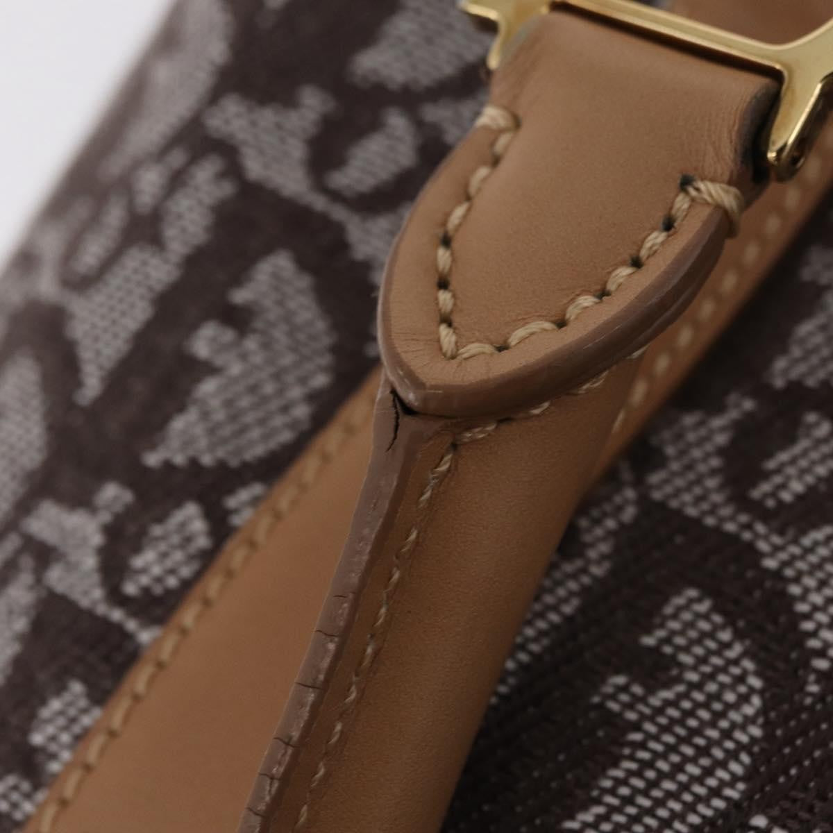 Christian Dior Vintage Open Diorissimo Canvas Brown Canvas Tote Bag Bag (Pre-Owned)
