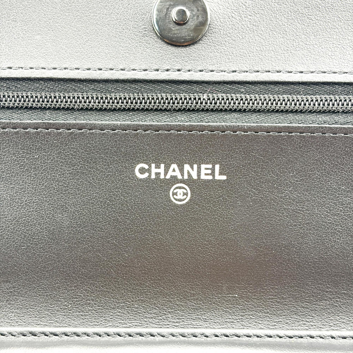 Chanel So Black Wallet On Chain Quilted Patent Black Patent_Leather Crossbody Bag Bag (Pre-Owned)