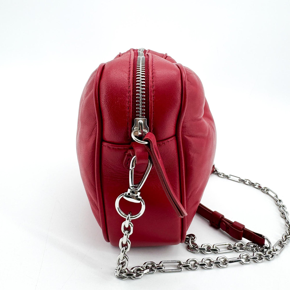 Maison Margiela Glam Slam Small Camera Bag Leather Red Leather Shoulder Bag Bag (Pre-Owned)