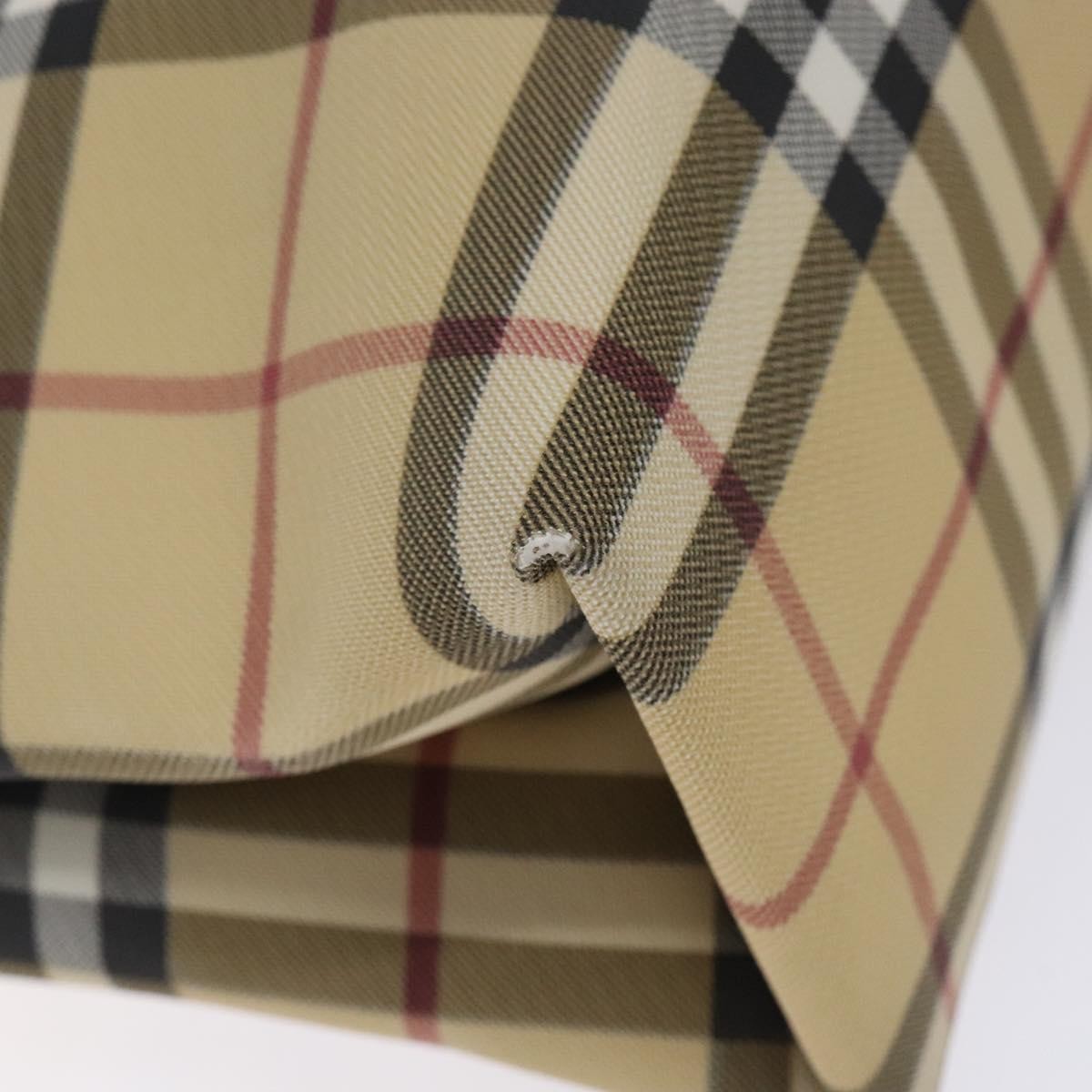 Burberry Nova Check Tote Canvas Check Pattern Beige Canvas Tote Bag Bag (Pre-Owned)