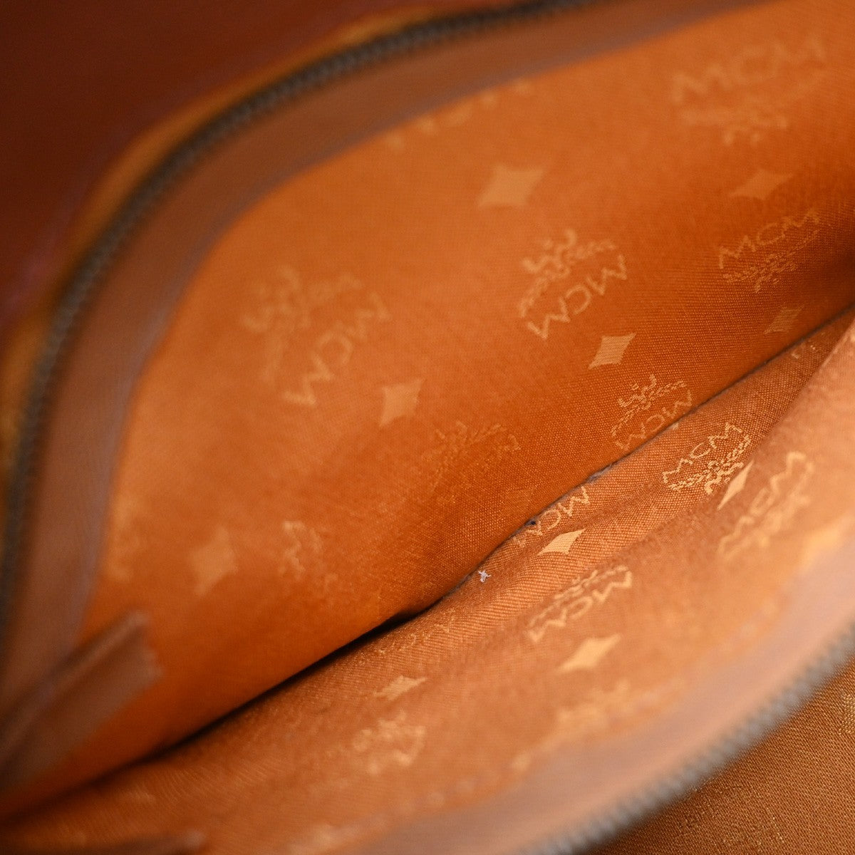 MCM Visetos Logogramme Canvas And Leather Brown Leather Handbag (Pre-Owned)