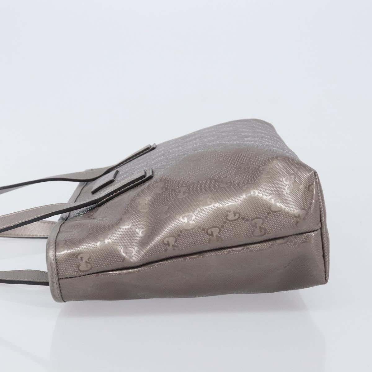 Gucci Tote Gg Imprime Silver Canvas Tote Bag Bag (Pre-Owned)