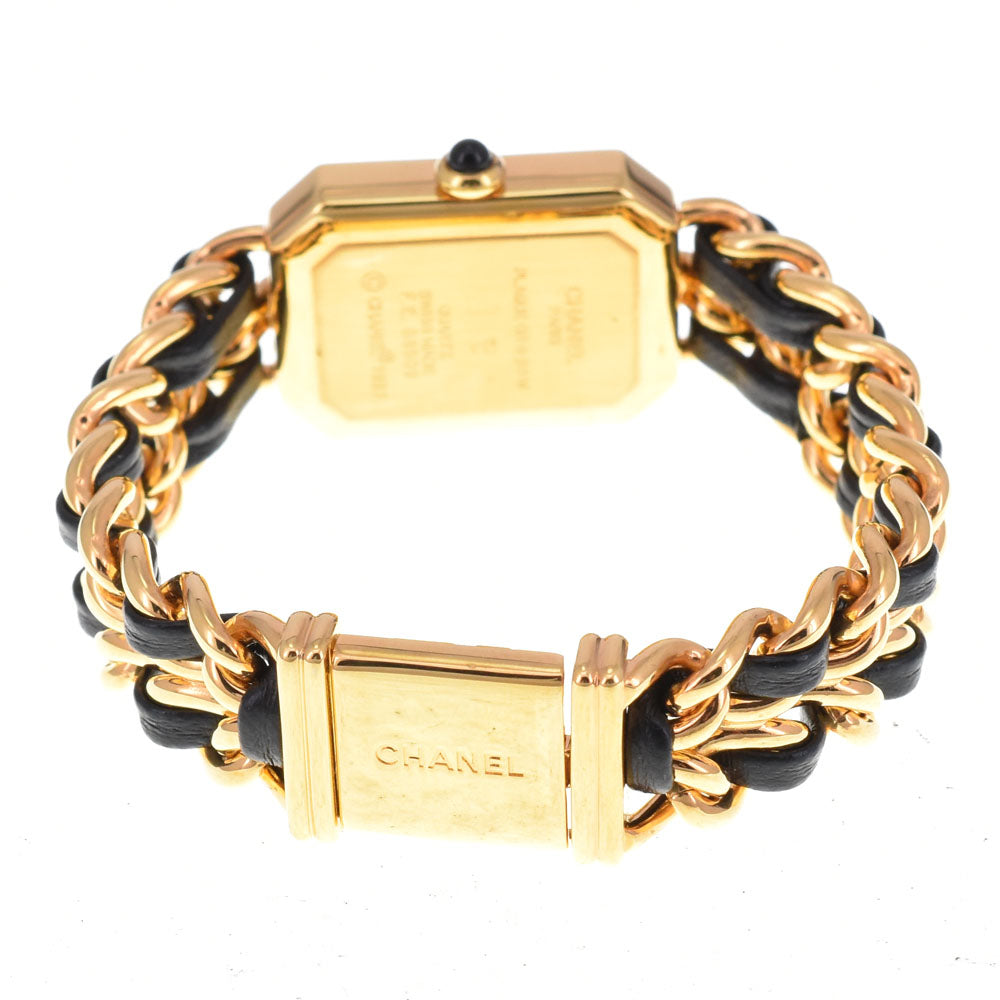 Chanel Premiere Rock Quartz Plated Metal And Leather Watch (Pre-Owned)