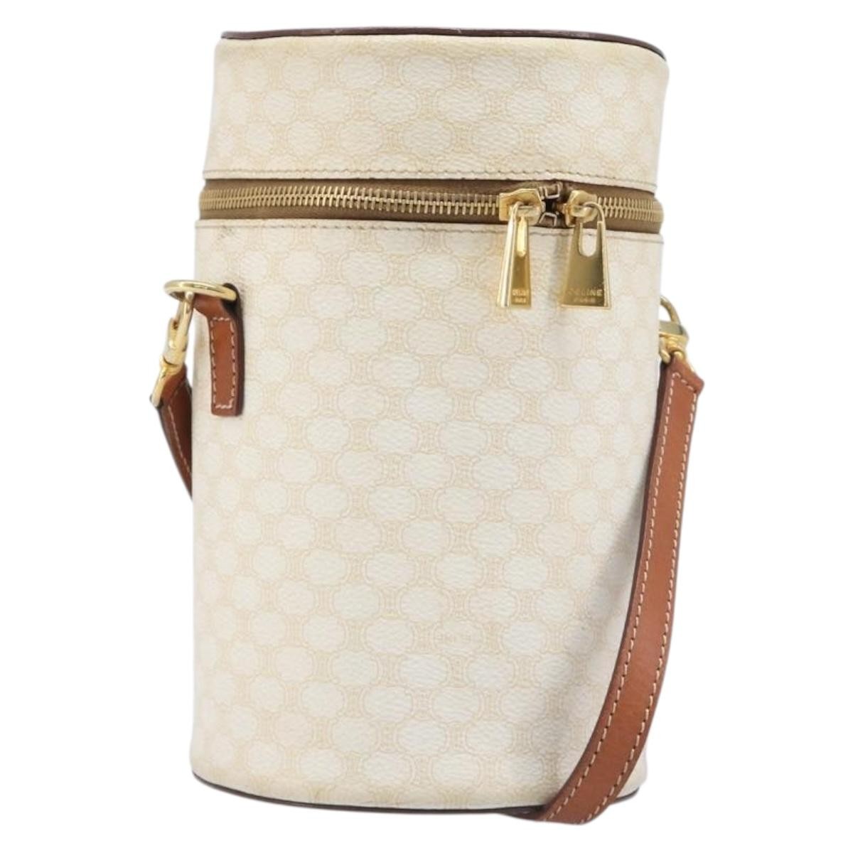 Celine Vintage Macadam Canvas Beige Pvc Shoulder Bag Bag (Pre-Owned)