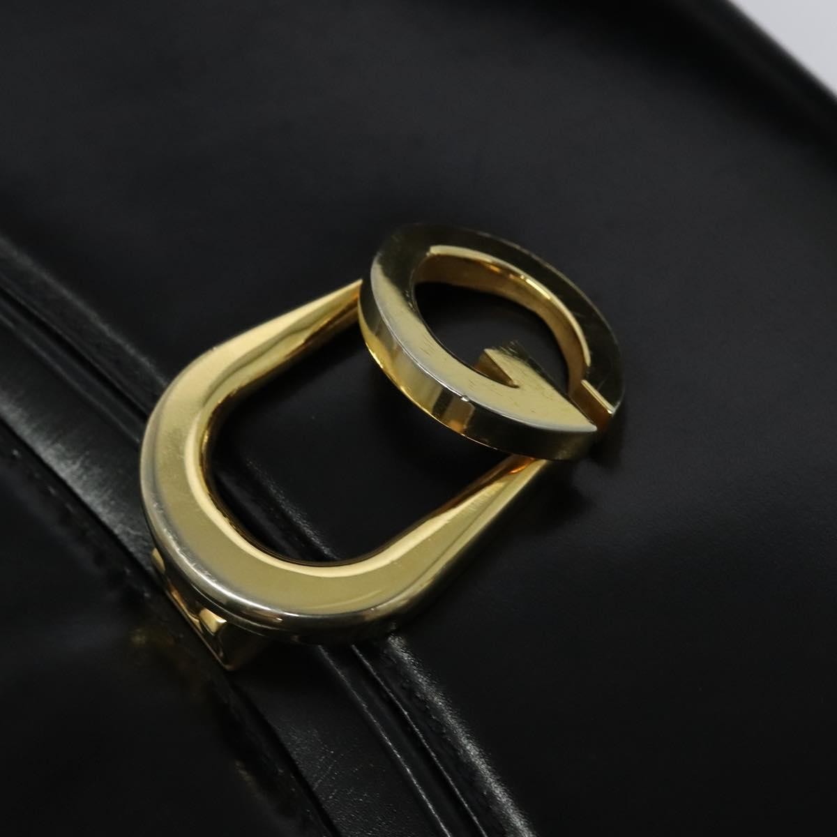 Gucci Vintage Leather Black Leather Shoulder Bag Bag (Pre-Owned)