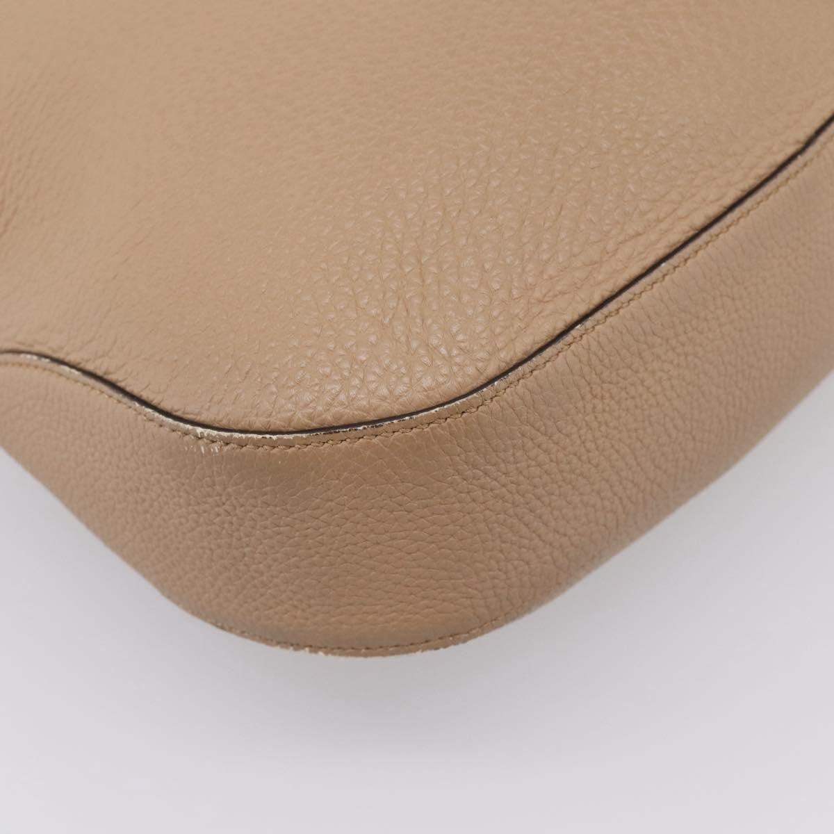Gucci Jackie Soft Hobo Leather Beige Leather Shoulder Bag Bag (Pre-Owned)