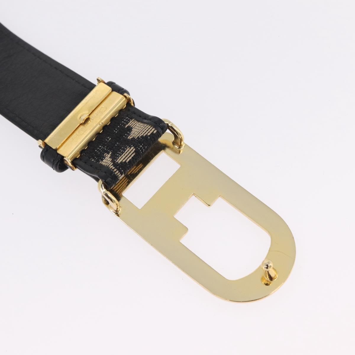Christian Dior D Buckle Belt Canvas And Leather Navy Canvas Belts Accessory (Pre-Owned)