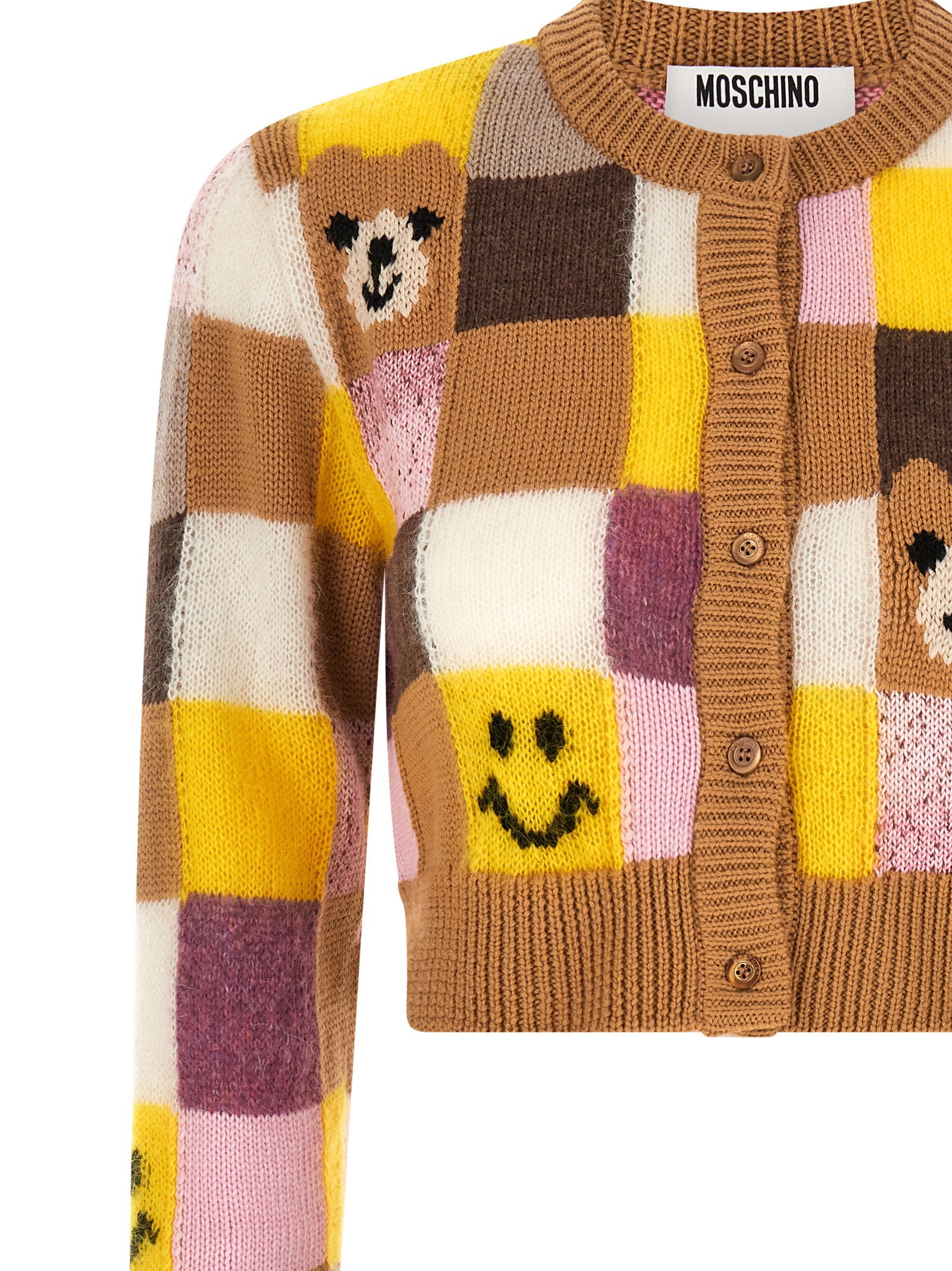 Smiley® E Moschino Women's Teddy Bear Cardigan