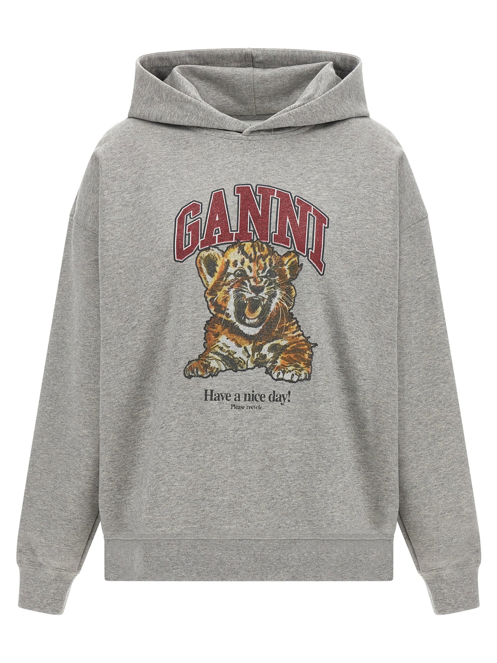 Ganni Women's Grey Tiger Hoodie