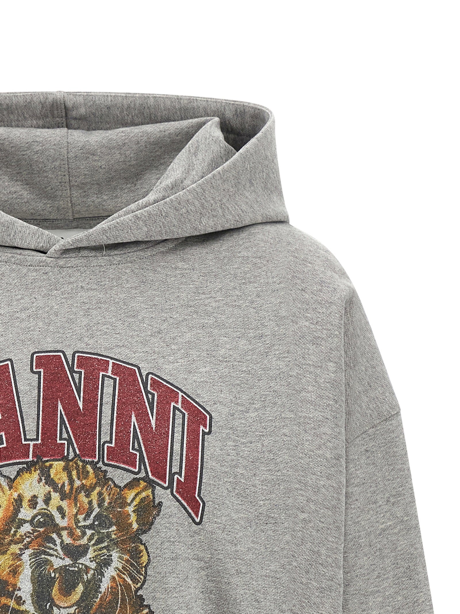 Ganni Women's Grey Tiger Hoodie