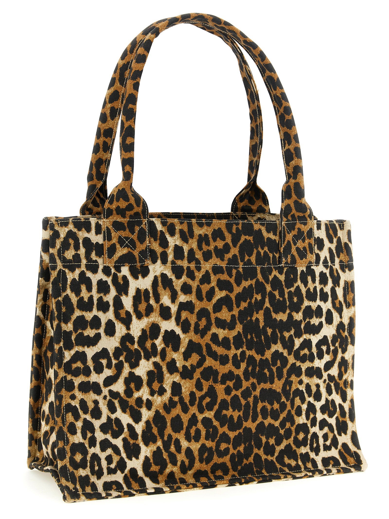 Ganni Women's Leopard Large Shopping Bag