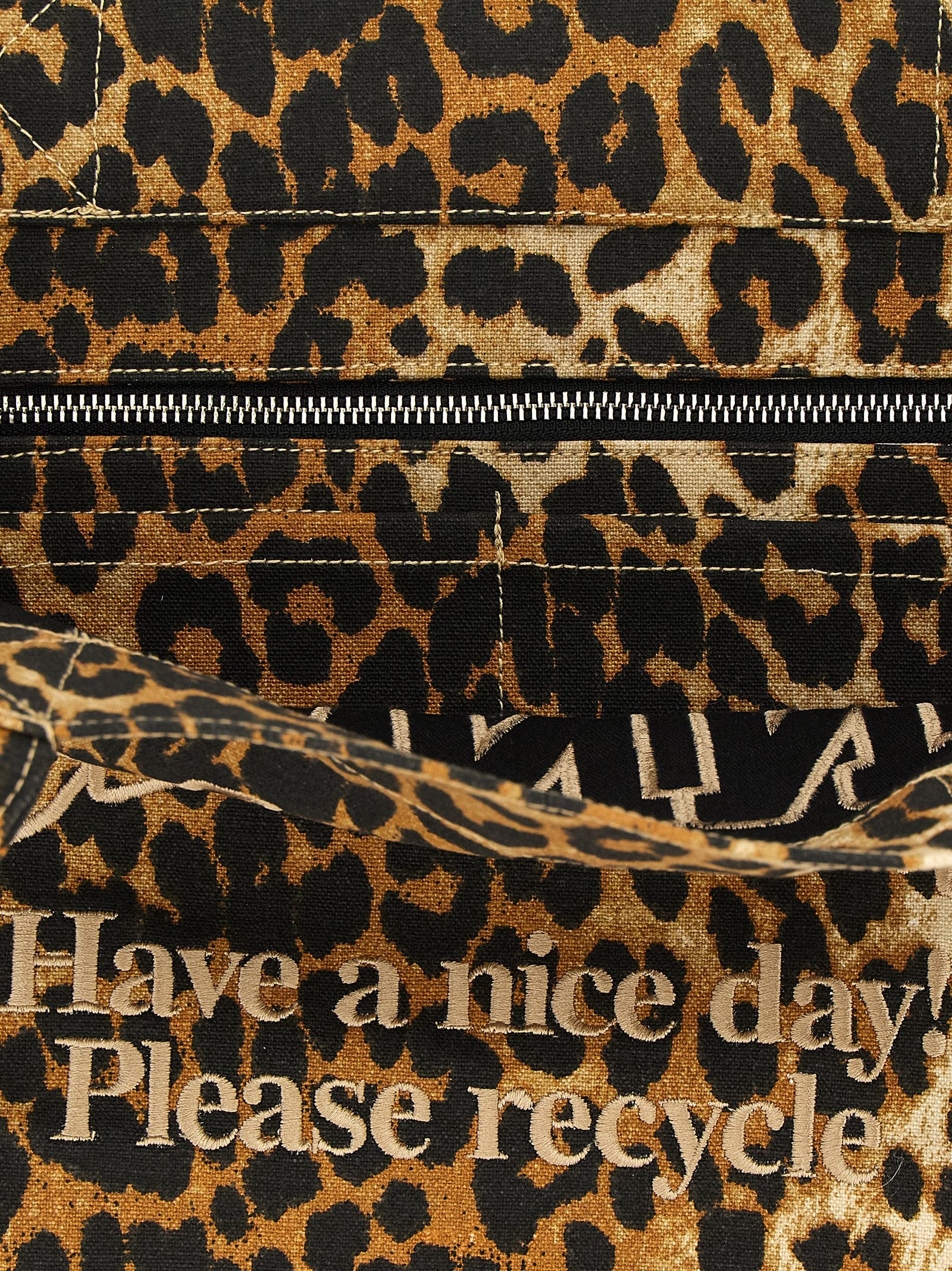 Ganni Women's Leopard Large Shopping Bag