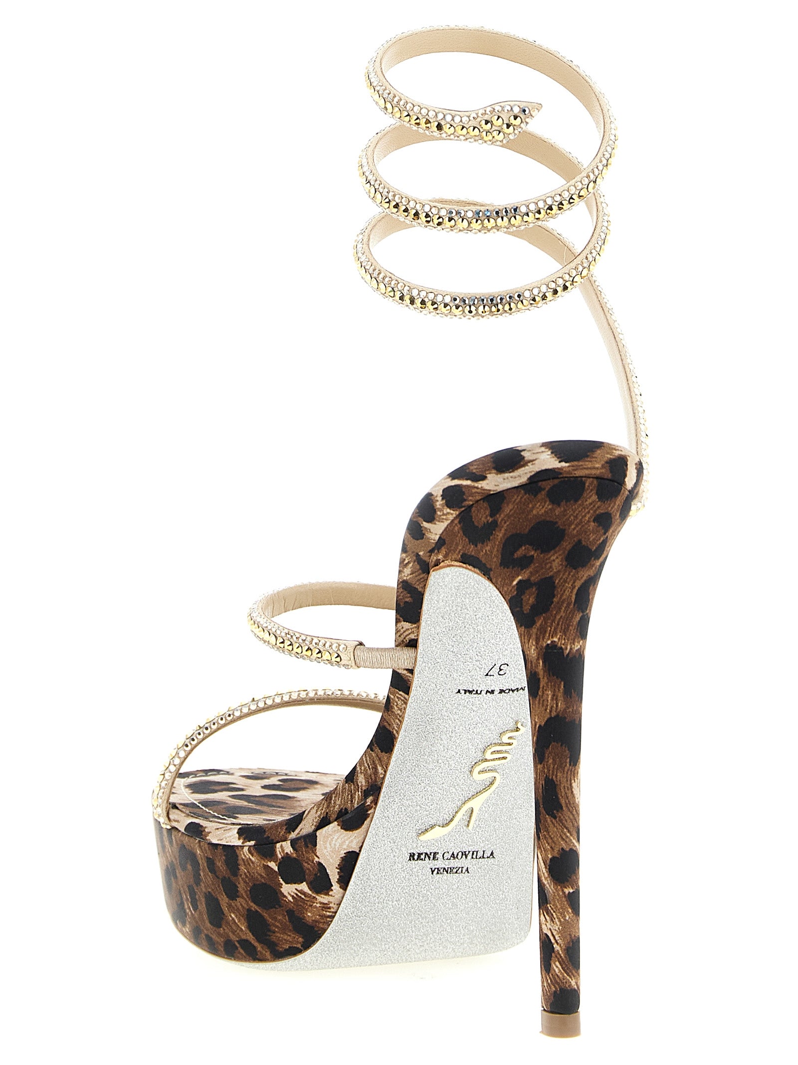 René Caovilla Women's Cleo Leopard Sandals