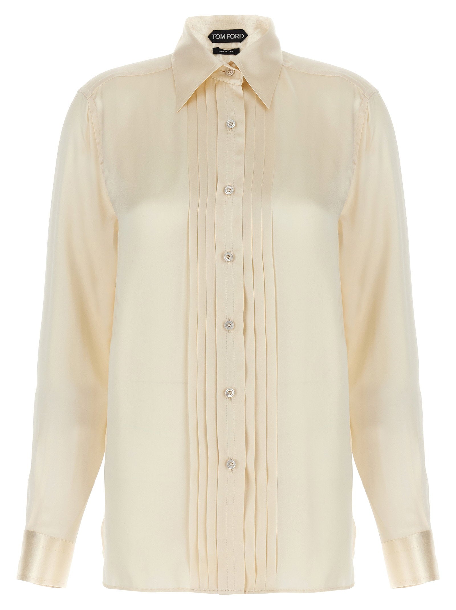 Tom Ford Women's Pleated Plastron Shirt