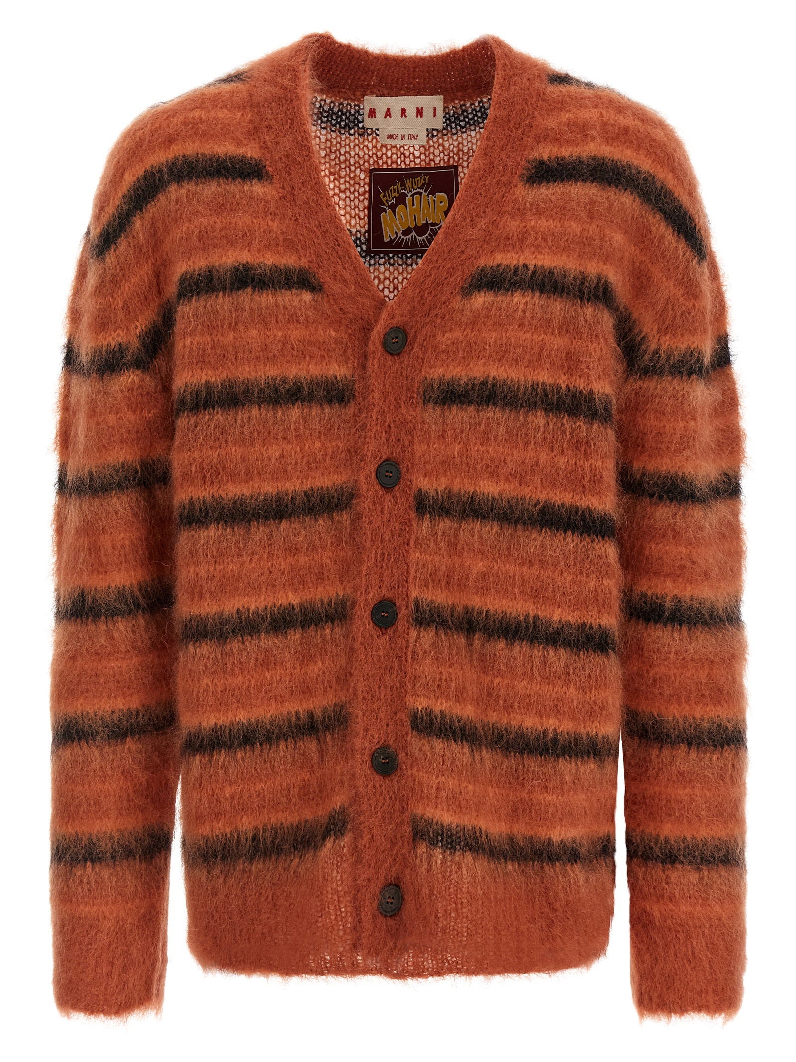 Marni Men's Brushed Striped Cardigan