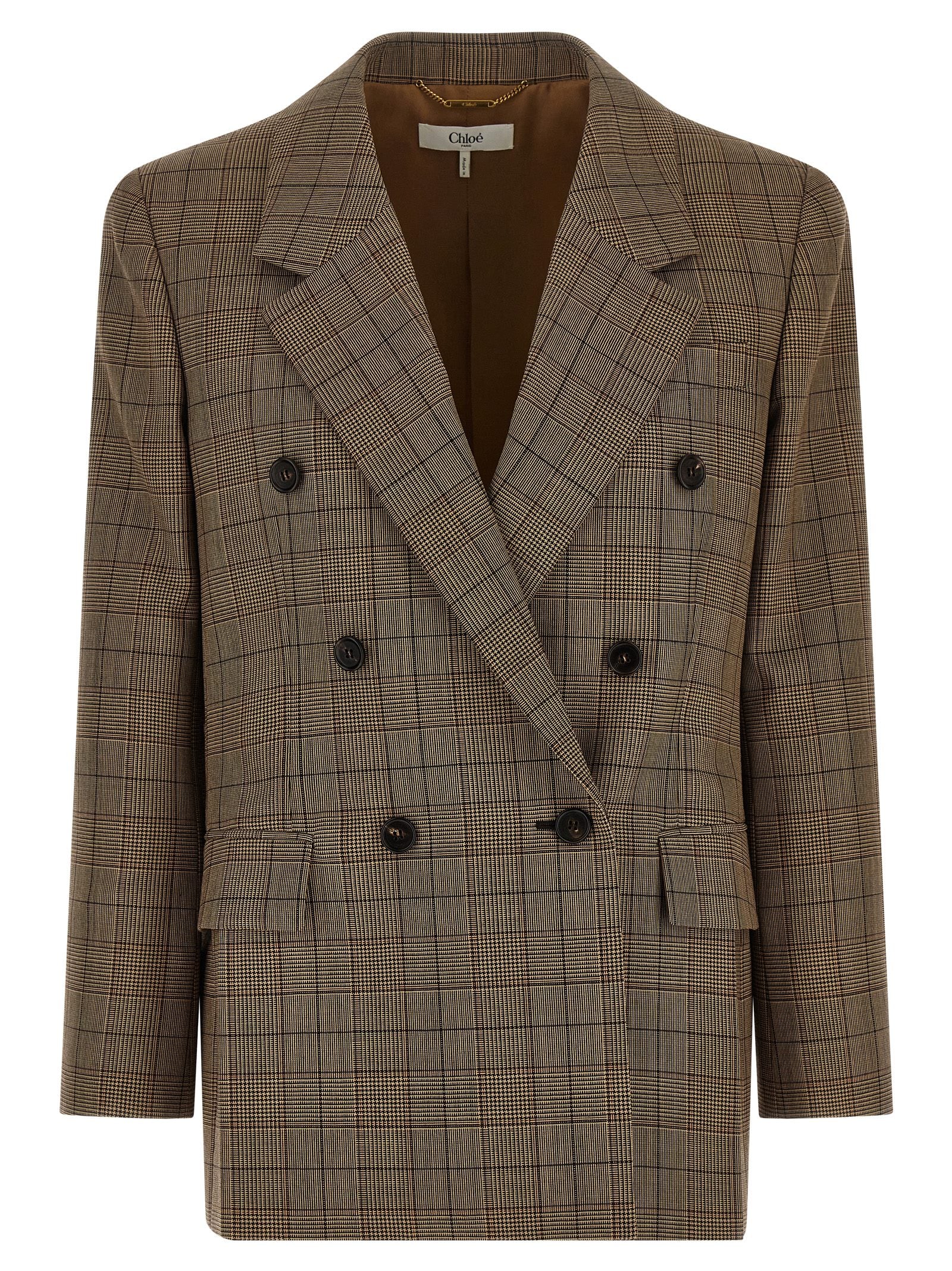 Chloé Women's Check Double-Breasted Blazer