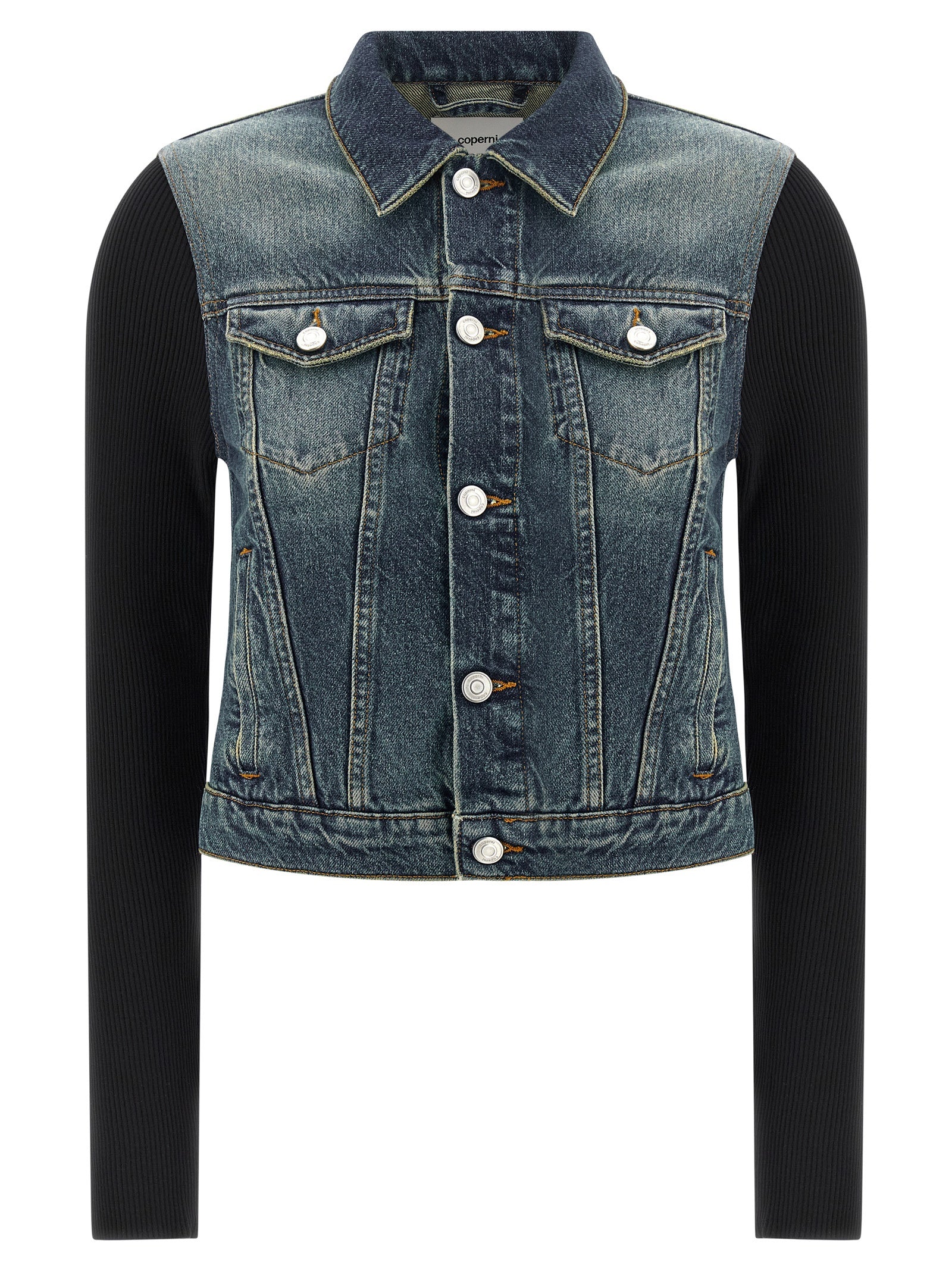 Coperni Women's Hybrid Rib Denim Jacket
