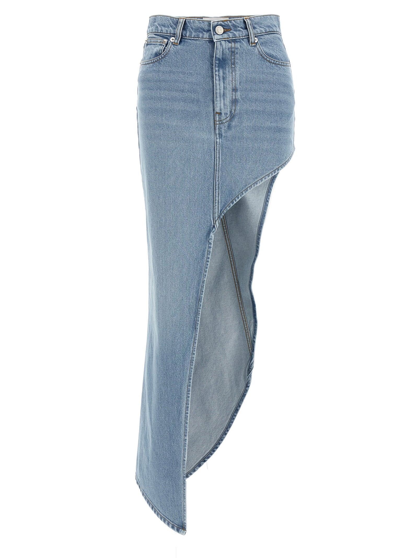 Coperni Women's One-Leg Denim Skirt