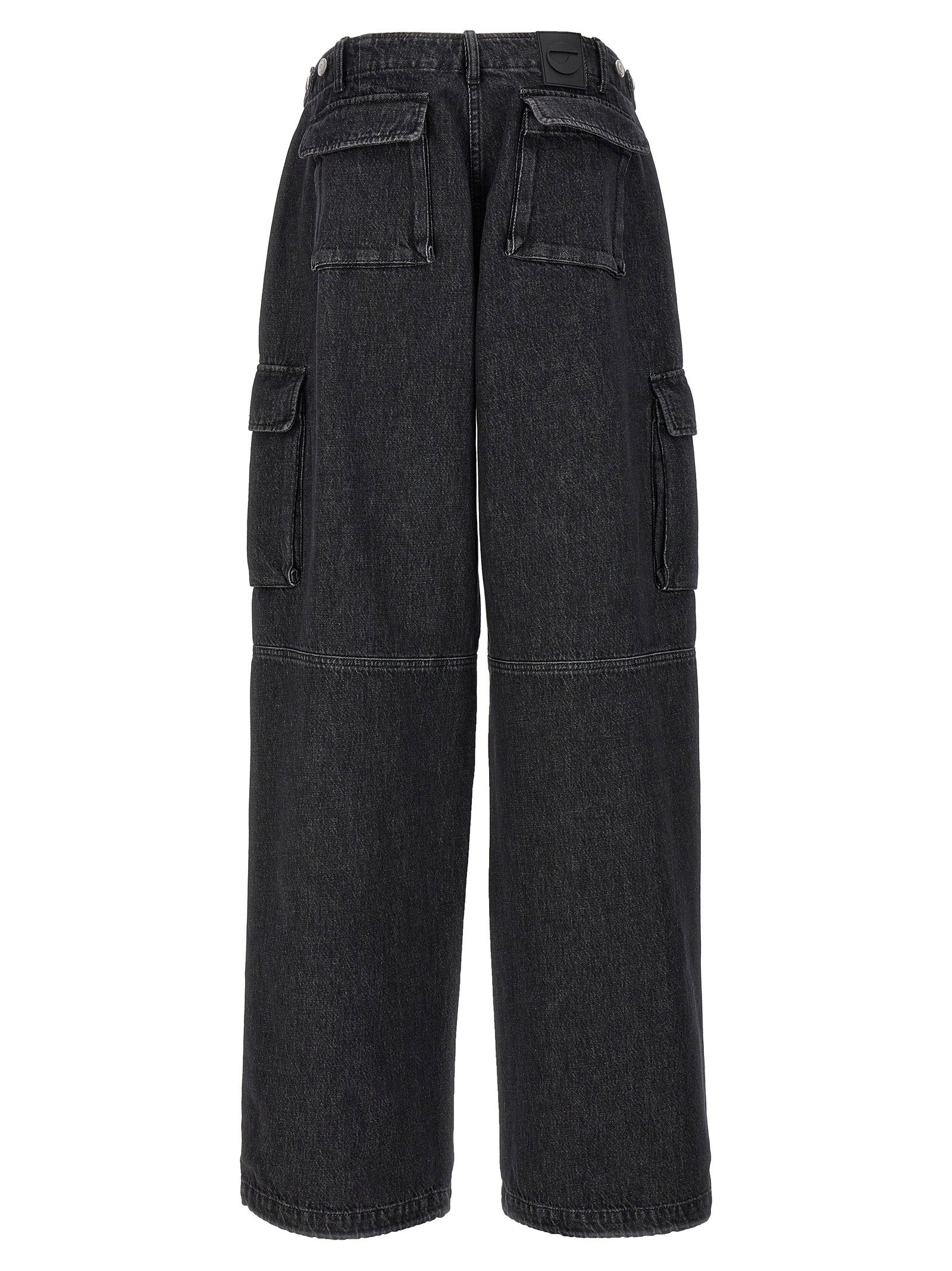 Coperni Women's Denim Wide Leg Cargo Jeans
