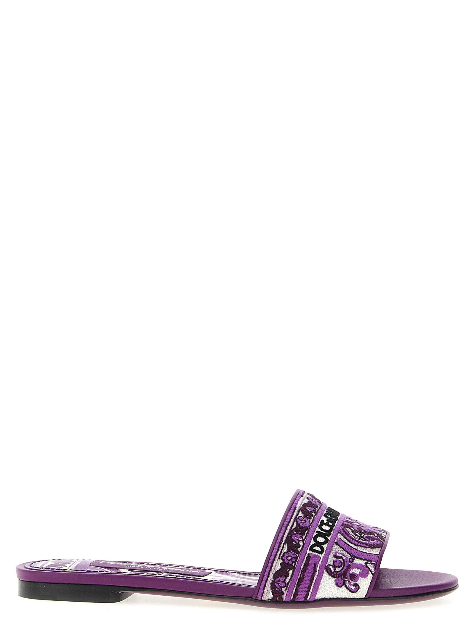 Dolce & Gabbana Women's Maiolica Embroidery Slides