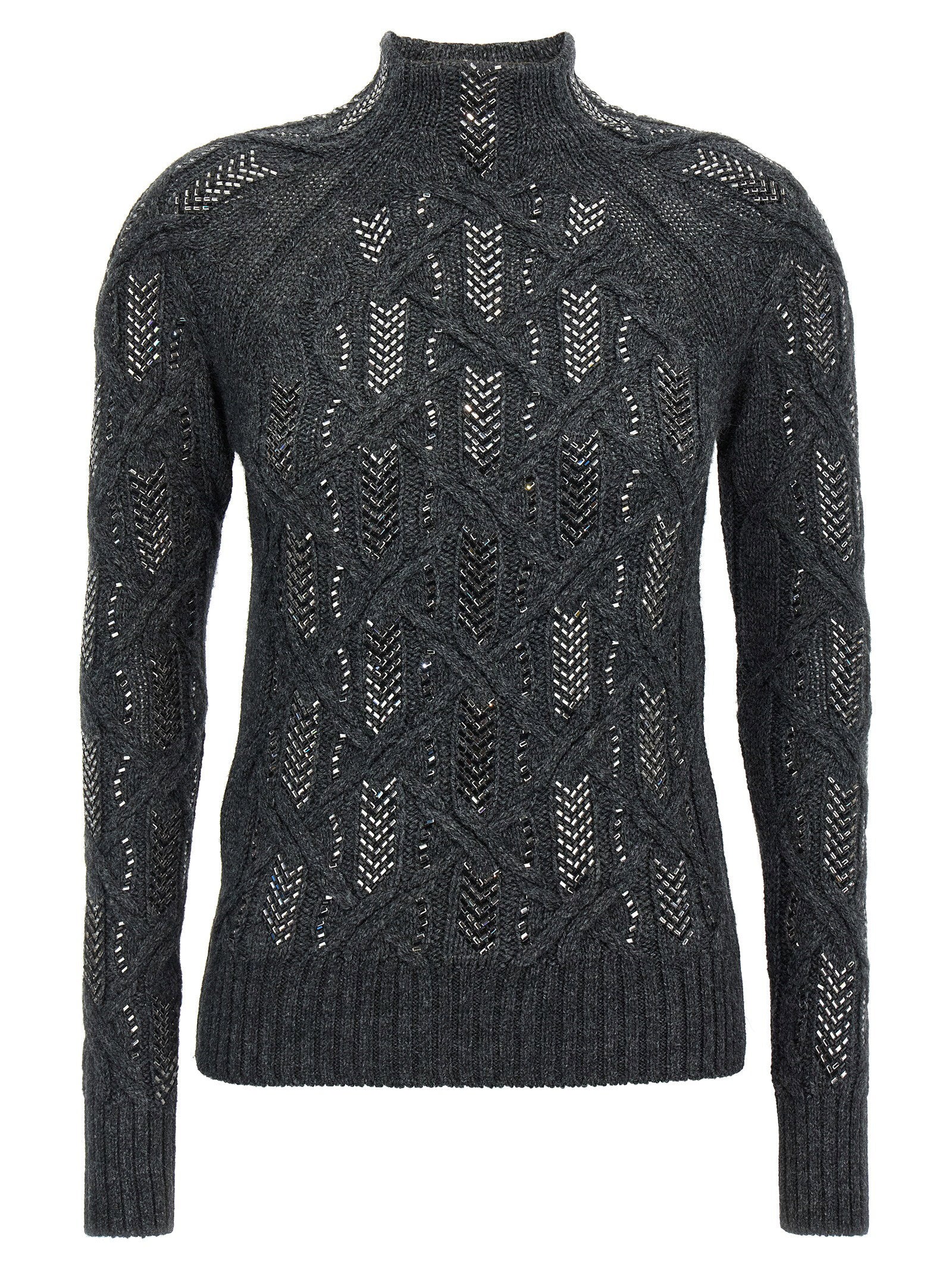 Ermanno Scervino Women's Crystal Braid Sweater