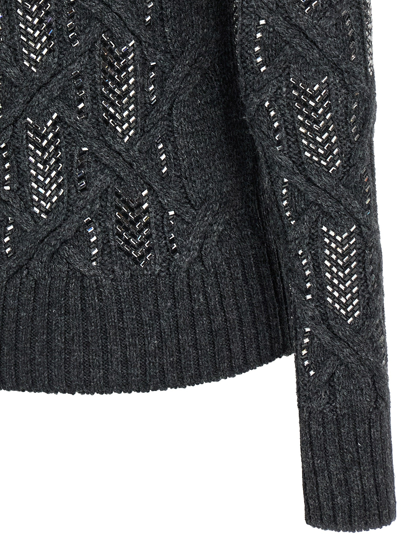 Ermanno Scervino Women's Crystal Braid Sweater